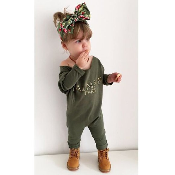 Kid Couture Fun Romper Balman Paris Inspired Graphic NEW NWT - Picture 2 of 6